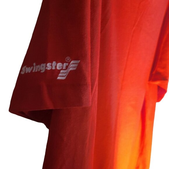 Vintage 1990 Swingster MLB Cincinnati Reds Henley Shirt Red Size L - Picture 6 of 7